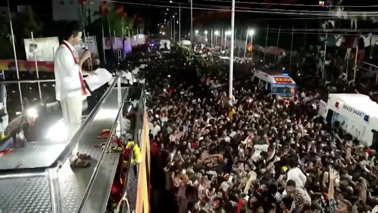 Stampede-Like Situation At TVK Chief Vijay's Rally in Tamil Nadu, At least 10 Killed, Several Injured