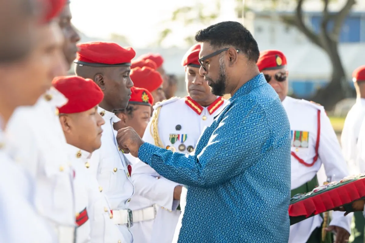 Pres. Ali confers GDF ranks with prestigious medals
