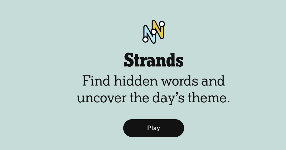Today’s NYT Strands Hints, Answers for Thursday, October 23