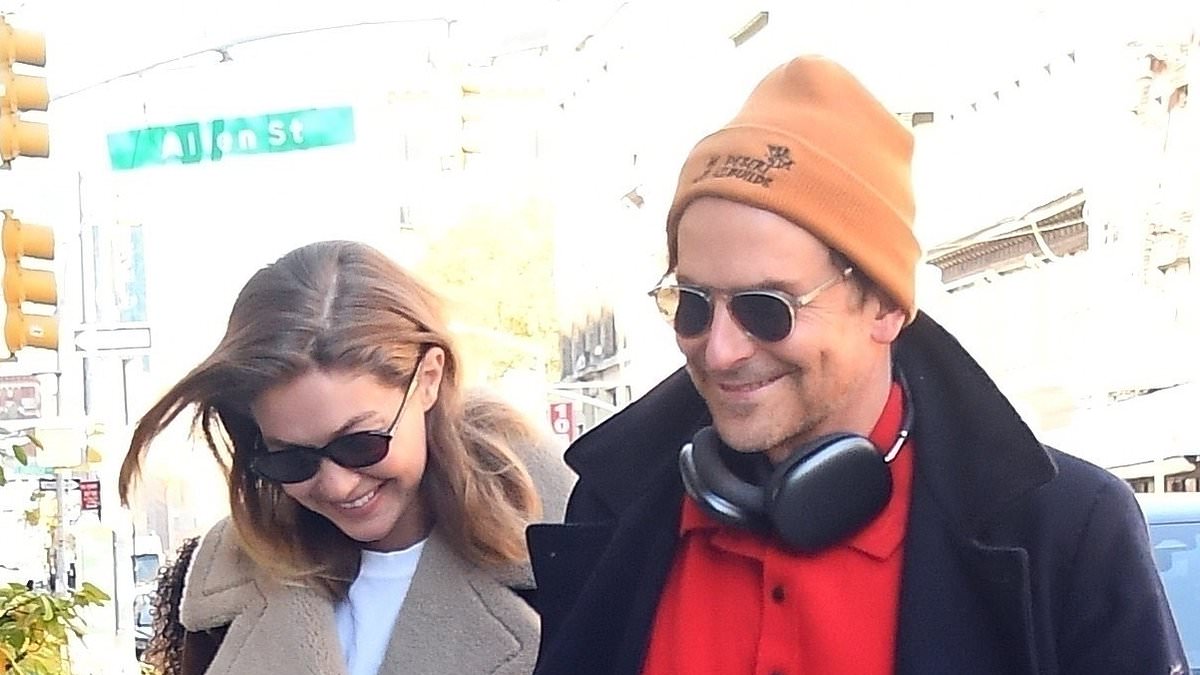 Bradley Cooper, 50, and Gigi Hadid, 30, look smitten on rare public outing as they mark two-year anniversary