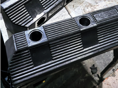 A first engineered rubber product from devulcanized rubber from scrap tires