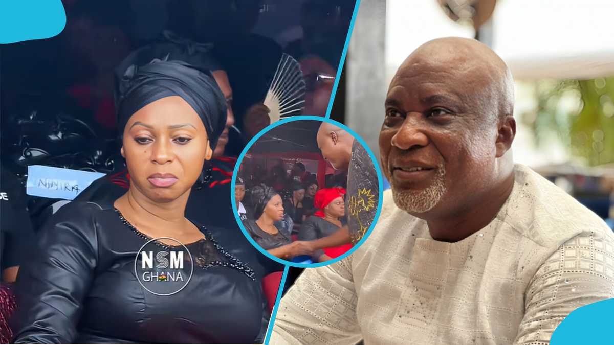 Fuming Adwoa Safo awkwardly greets Hopeson Adorye at late father’s 40-days memorial, video trends