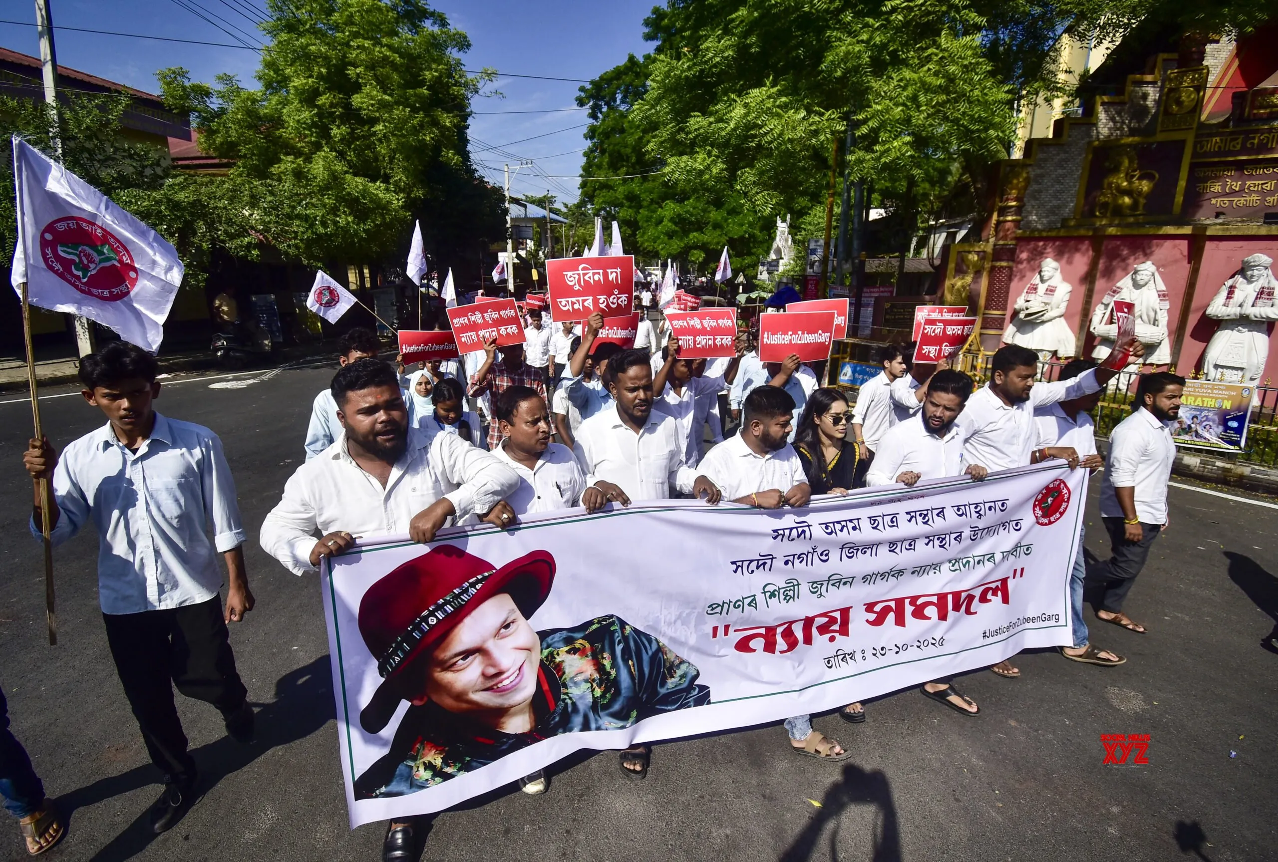 Nagaon: AASU Holds Protest Rally for Justice to Zubeen Garg #Gallery