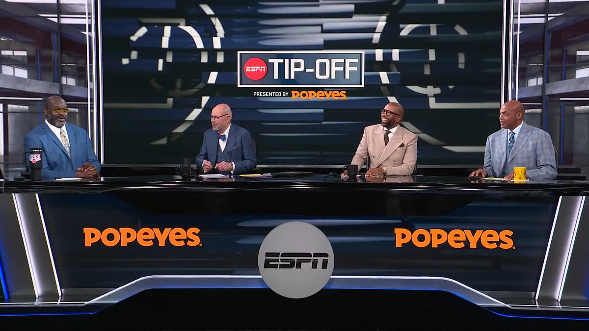 Fans deliver verdict on Inside the NBA's ESPN debut as Charles Barkley and Shaquille O'Neal kick off new era