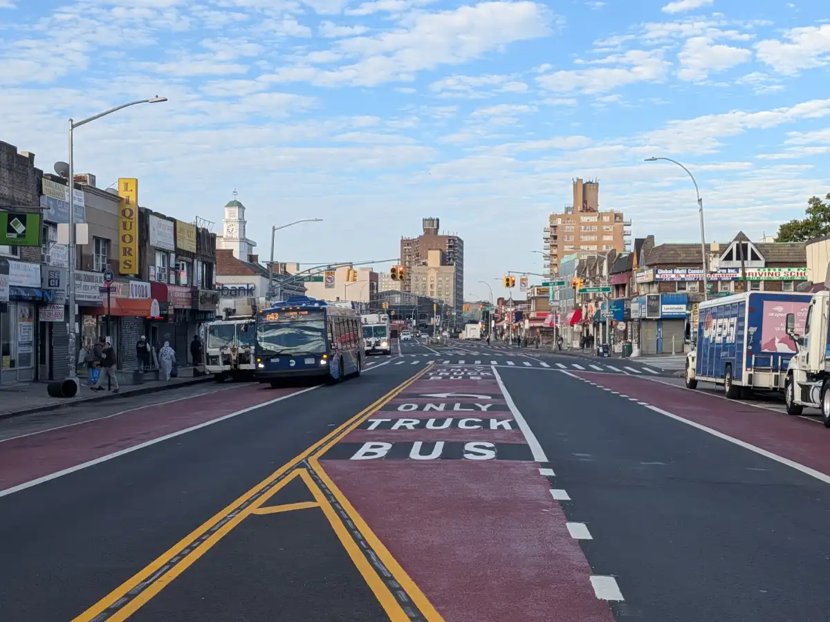 Construction of 8 miles of bus lanes on major roadway now complete