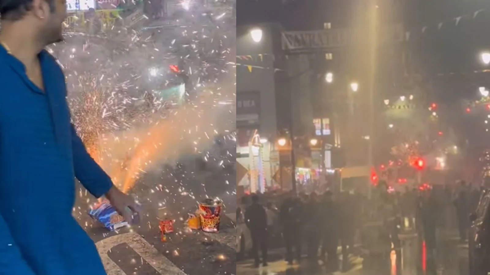 ‘Skyshots Weren’ t Allowed’ : Indian Students In US Celebrate Diwali On Streets, Firefighters Join In With Water Spray