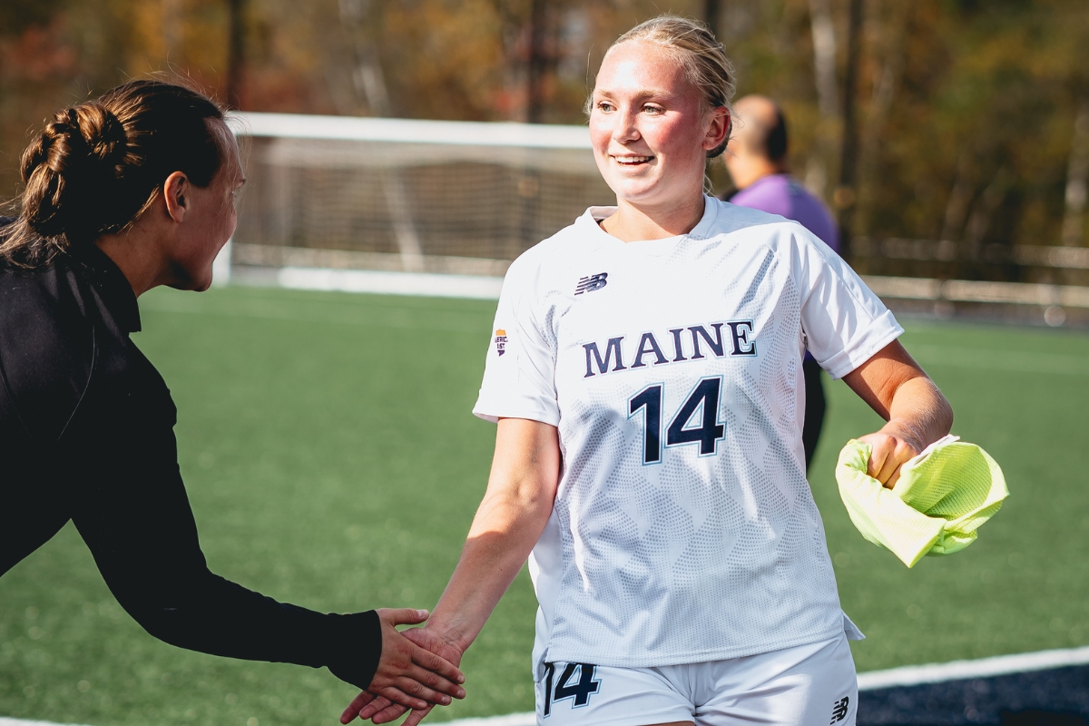 Freshman soccer player picked right time for 1st UMaine goal
