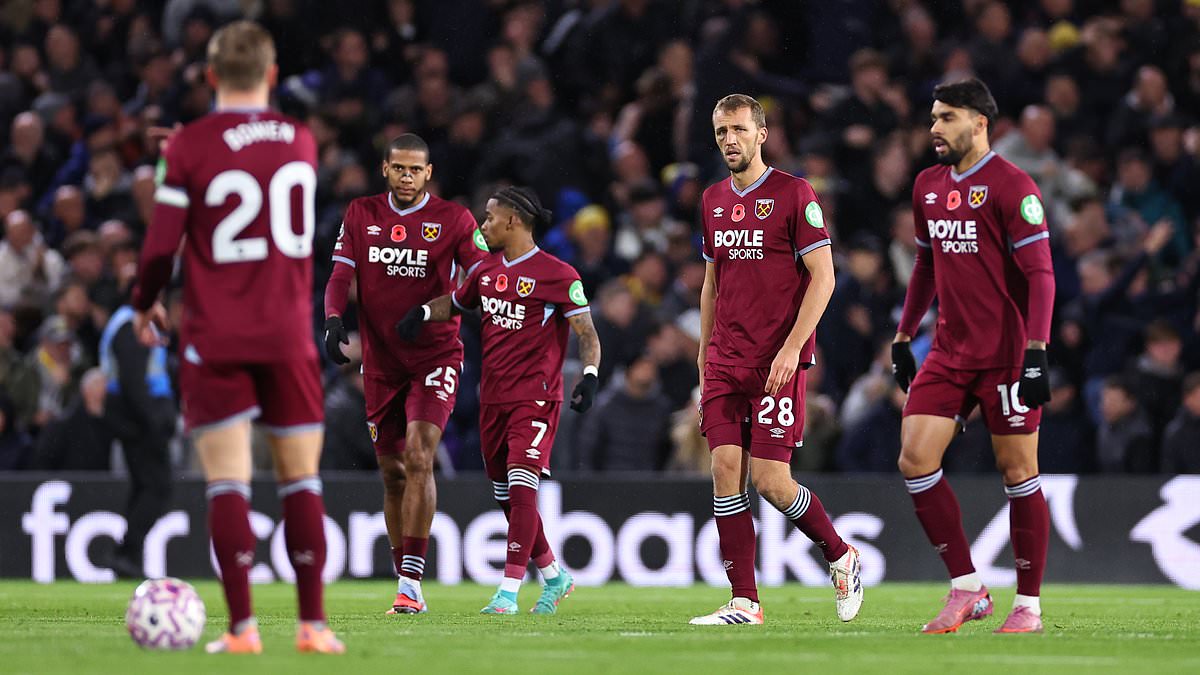 England star calls out West Ham team-mates for lacking bravery, fight and hunger after defeat by Leeds left them second bottom