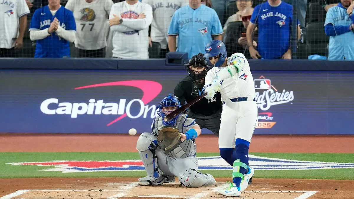 Blue Jays fans celebrate Bo Bichette for clutch first World Series at-bat