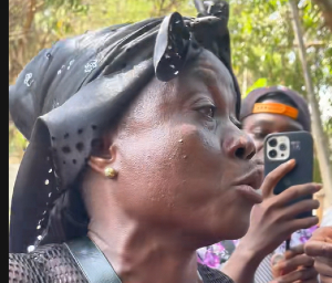 Woman thrown out of Nana Konadu’s house for crying out loudly