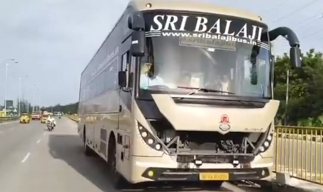 Transport Dept Cracks Down on Private Buses After Kurnool Tragedy