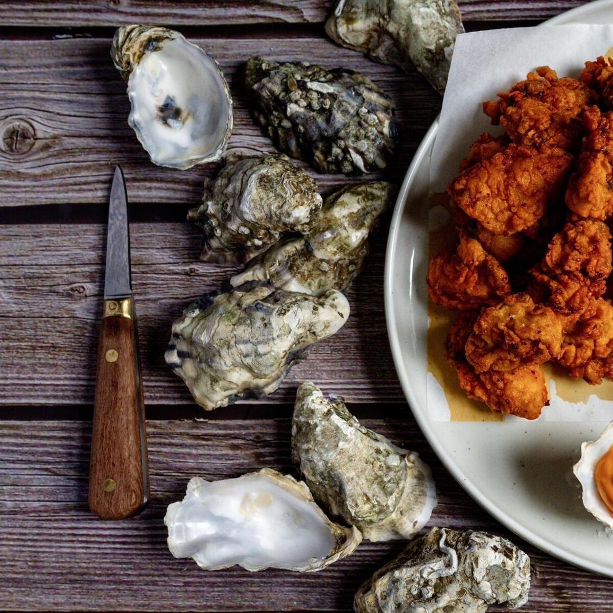 Seafood Made Simple: Buttermilk fried oysters with bread and butter pickles