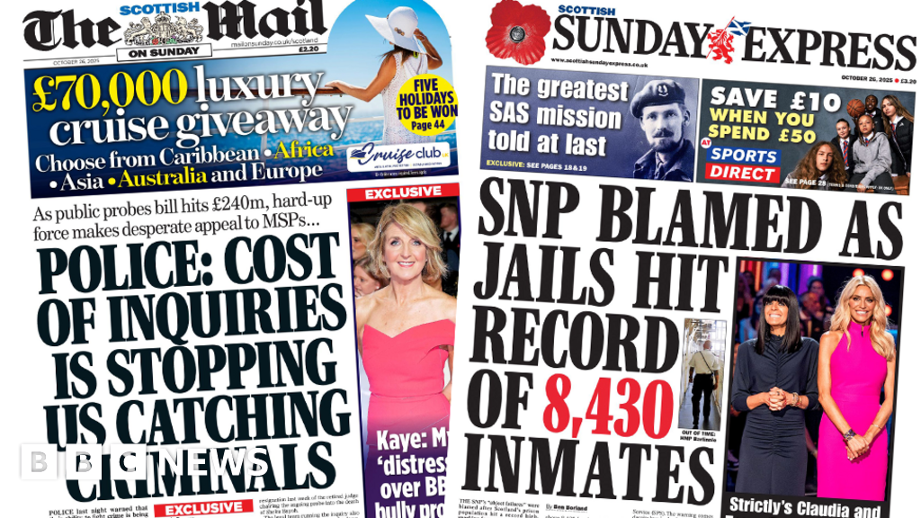 Scotland's papers: Inquiries costs and record prisoner numbers