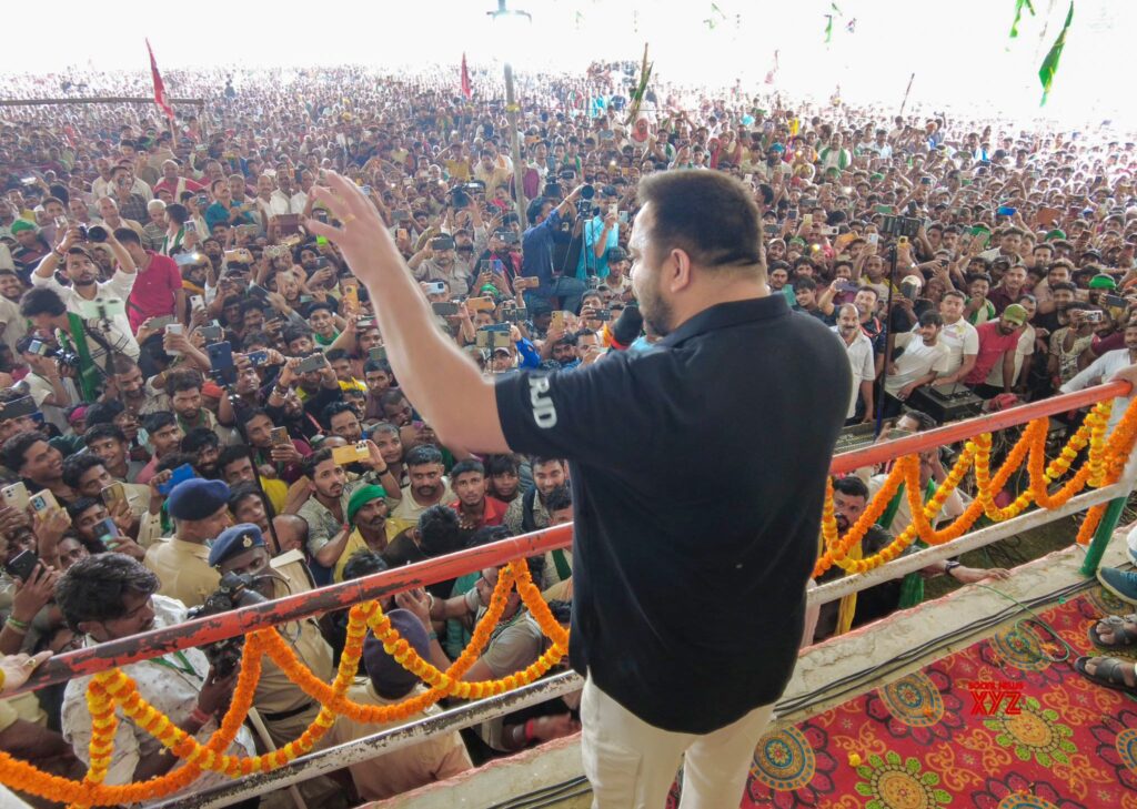 Tejashwi Yadav addresses public meeting in Khagaria #Gallery