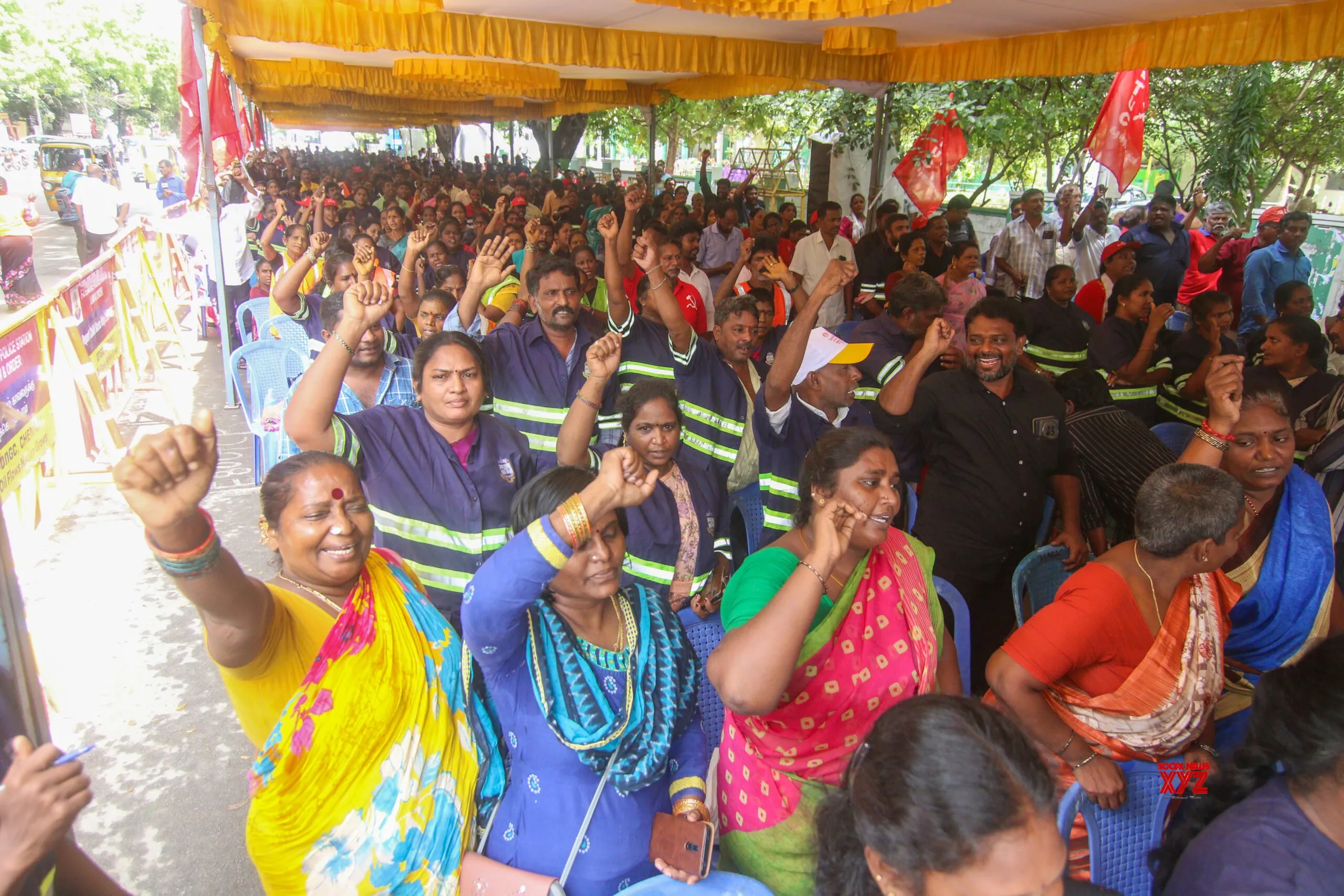 Chennai: Sanitary Workers Hold Hunger Strike #Gallery