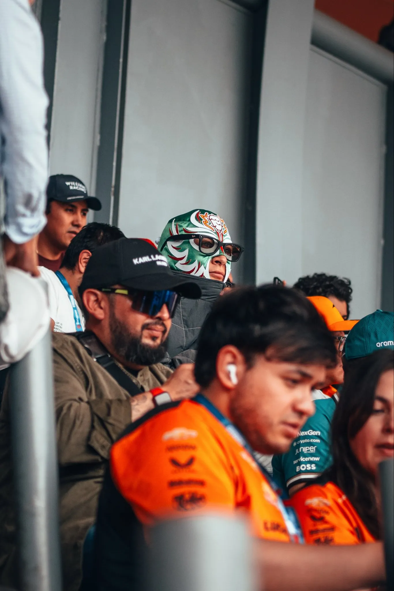 F1 star unrecognisable after sneaking into Mexico Grand Prix dressed as wrestler