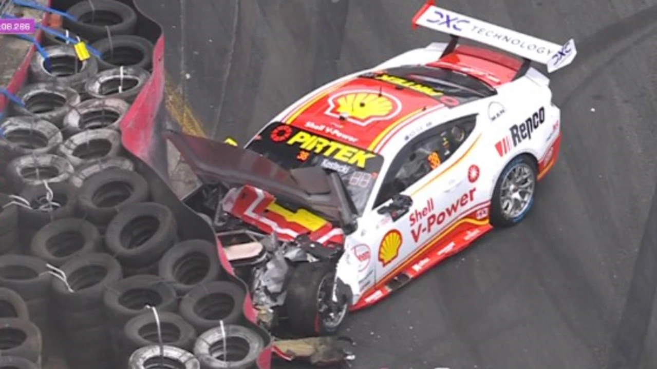 Four staff taken to hospital after huge crash