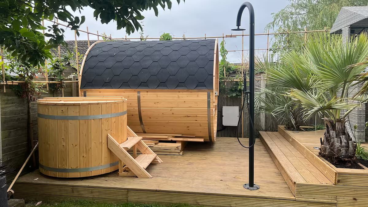 Bungalow owner at war with neighbours after his garden sauna and trendy decking was used for rowdy hot tub sex parties