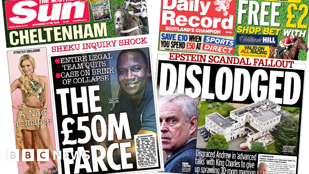 Scotland's papers: Inquiry '£50m farce' and Prince Andrew 'dislodged'