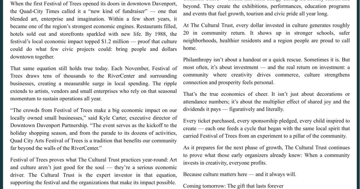 Quad Cities Cultural Trust - Ad from 2025-10-27