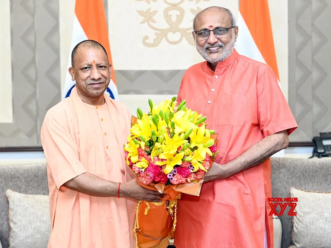 Yogi Adityanath meets Vice President Radhakrishnan #Gallery