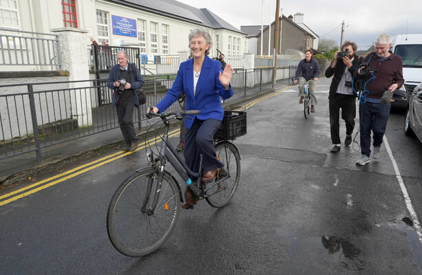 Never in doubt: Connolly freewheeled her way to the Áras in space of three months
