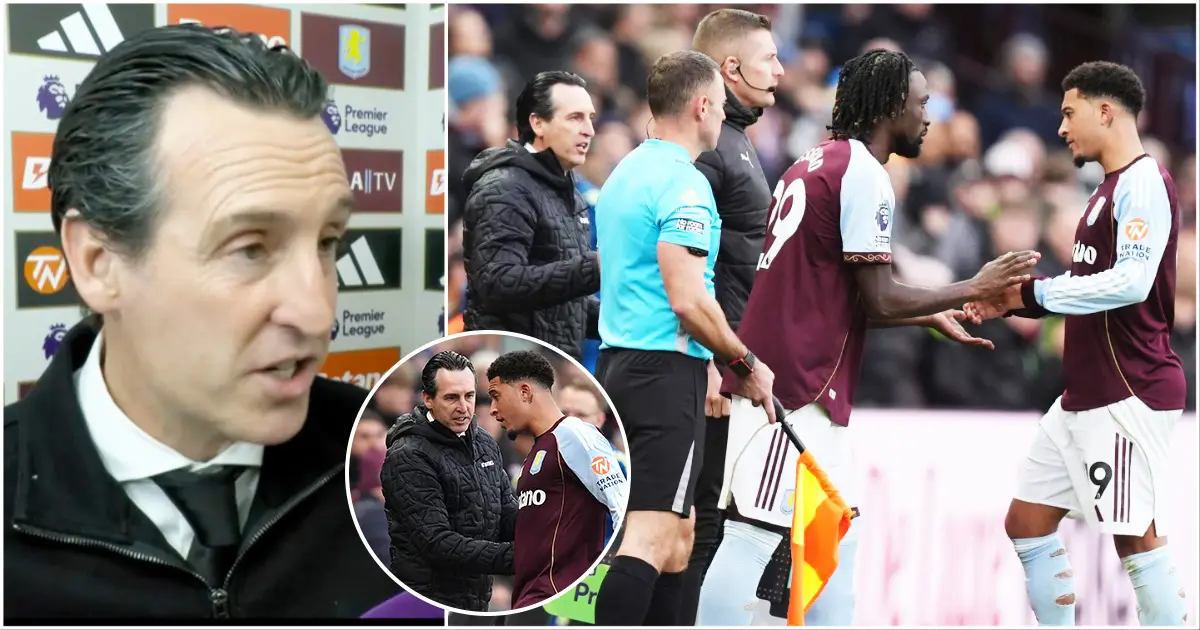 Unai Emery Explains Jadon Sancho Double Substitution in Aston Villa 1