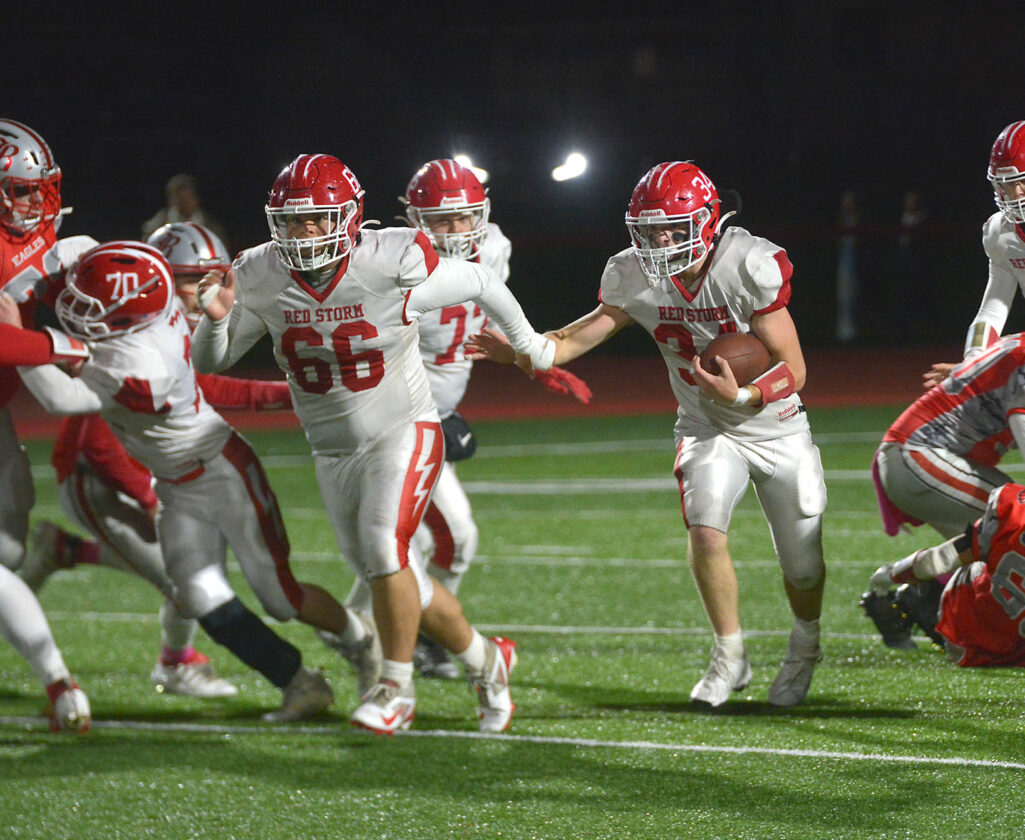 Storm football mounts 17-point comeback