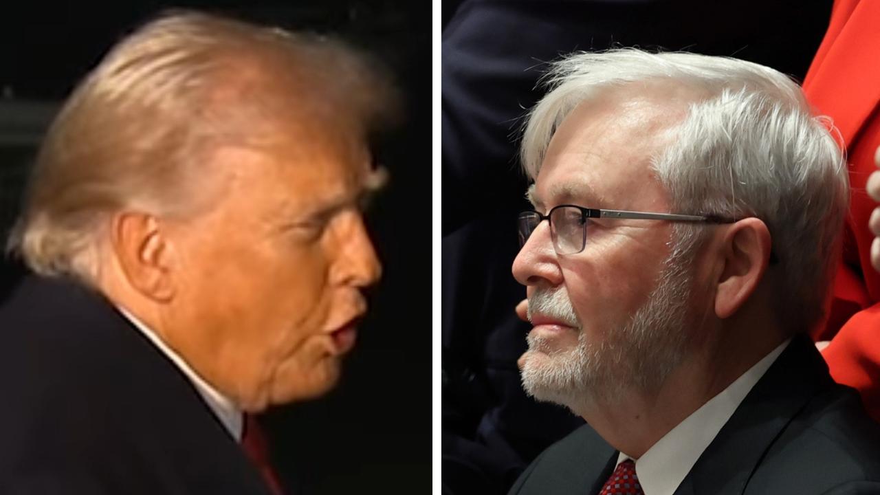 Smiling assassin: Donald Trump takes another swing at Kevin Rudd