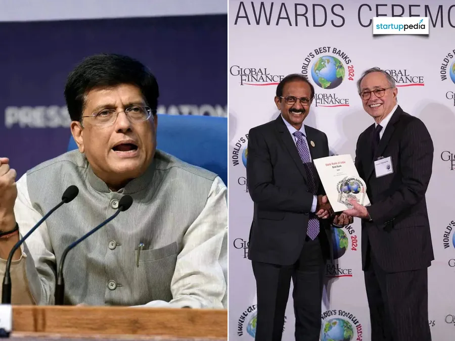 Piyush Goyal lauds SBI as it receives two prestigious titles from Global Finance, New York
