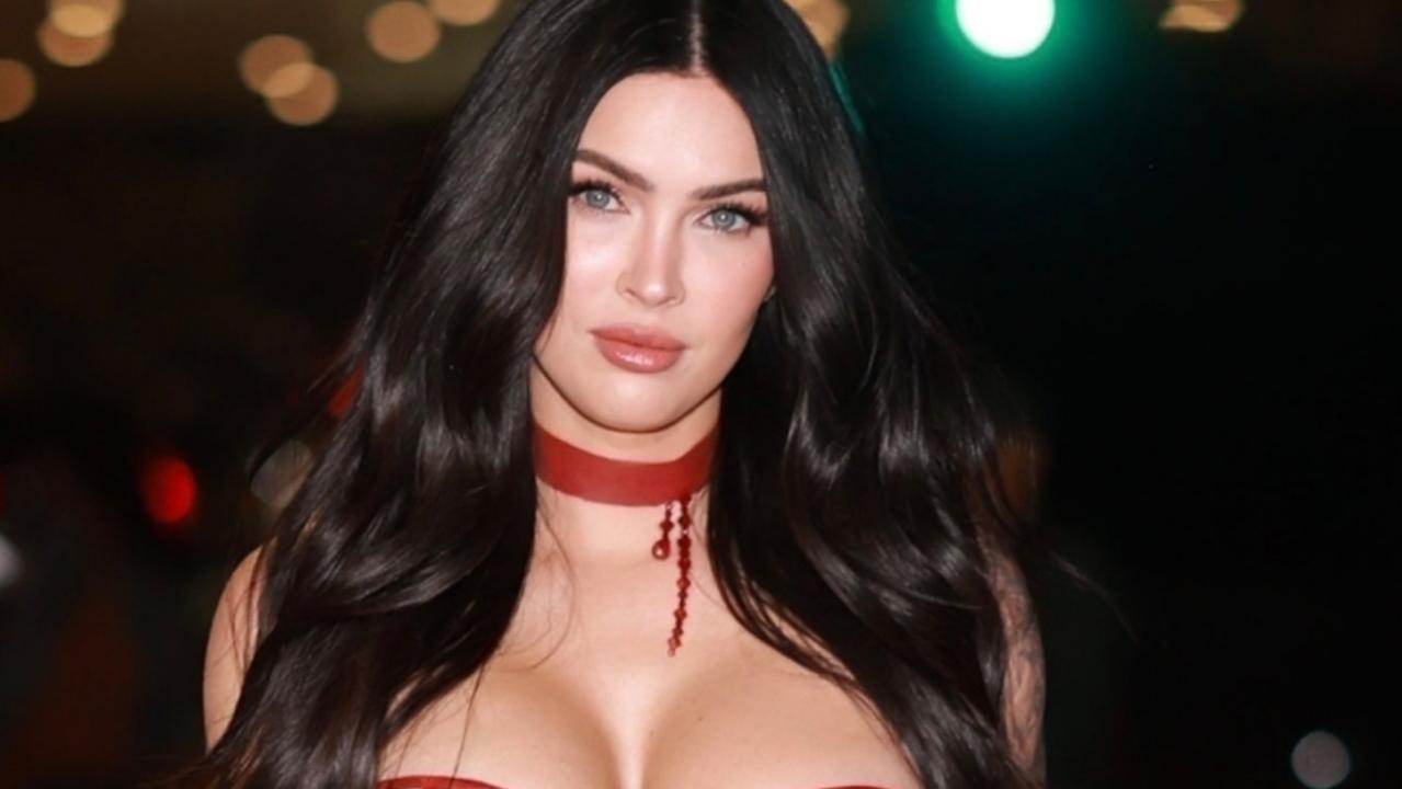 Star stuns in nude dress after birth of baby