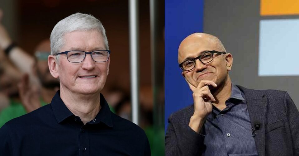 Apple and Microsoft each hit $4 trillion market cap milestone, trail Nvidia’s $4.6 trillion lead