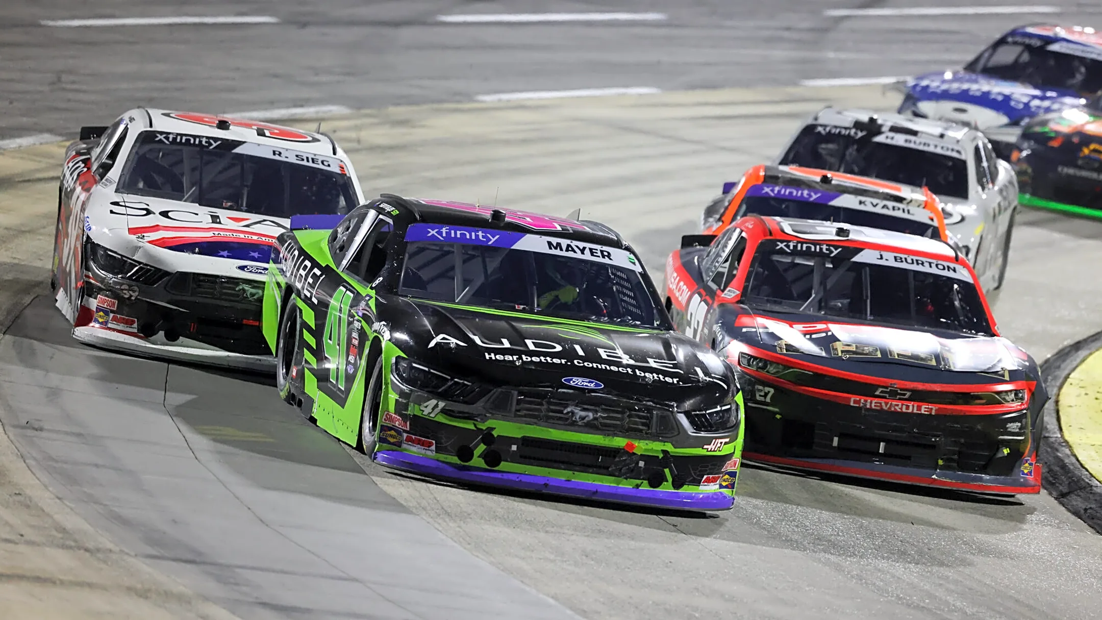 Sam Mayer wrecks Jeb Burton after checkered flag at Martinsville, drivers react