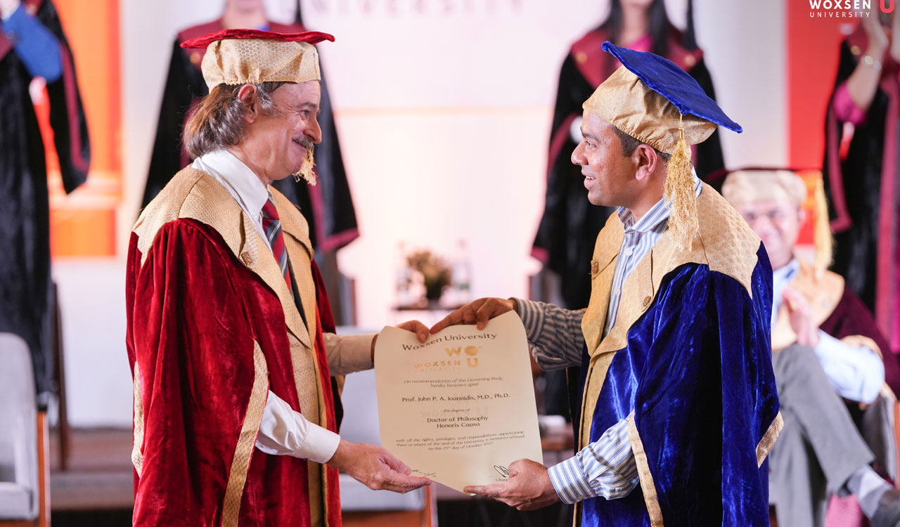 Woxsen University honours Stanford Professor Dr John PA Ioannidis