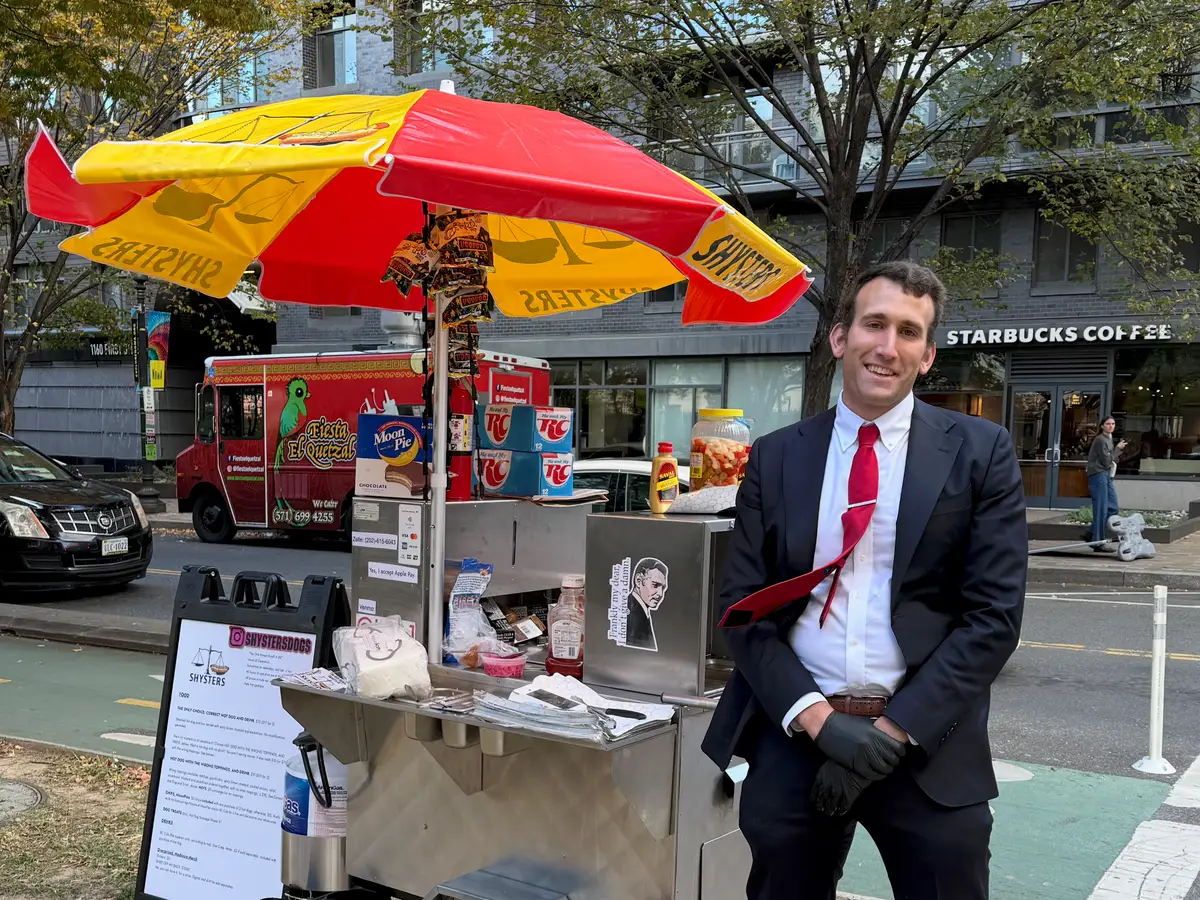 This furloughed IRS lawyer has a new side gig: running a hot dog stand
