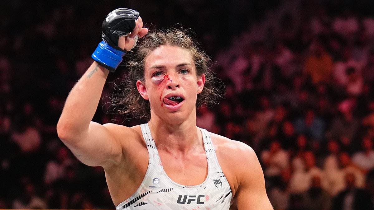 Stunning UFC fighter who was asked creepy question is left unrecognizable after brutal bloody fight