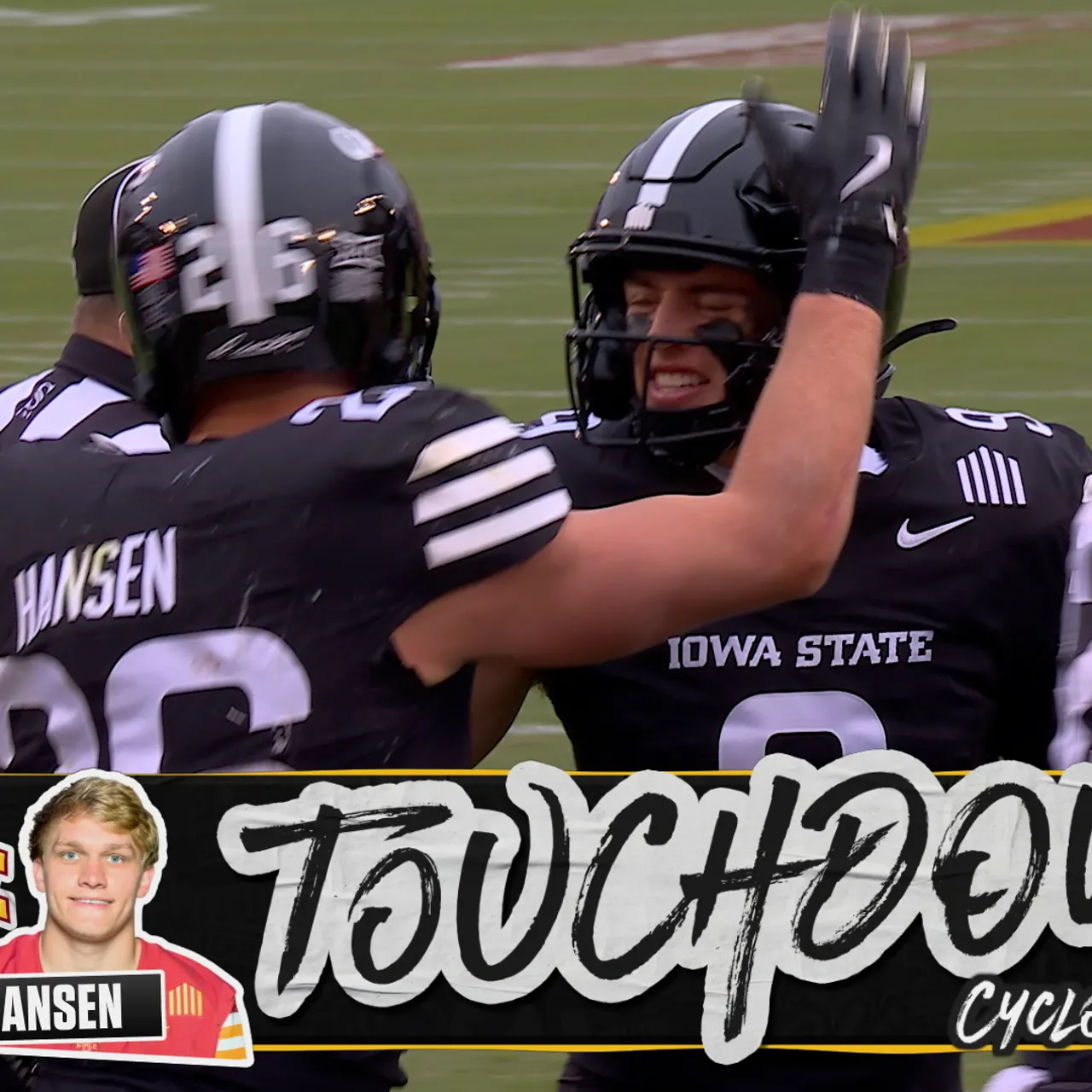 Carson Hansen rushes 3-Yards into the End Zone to Extend Iowa State’s Lead Over BYU