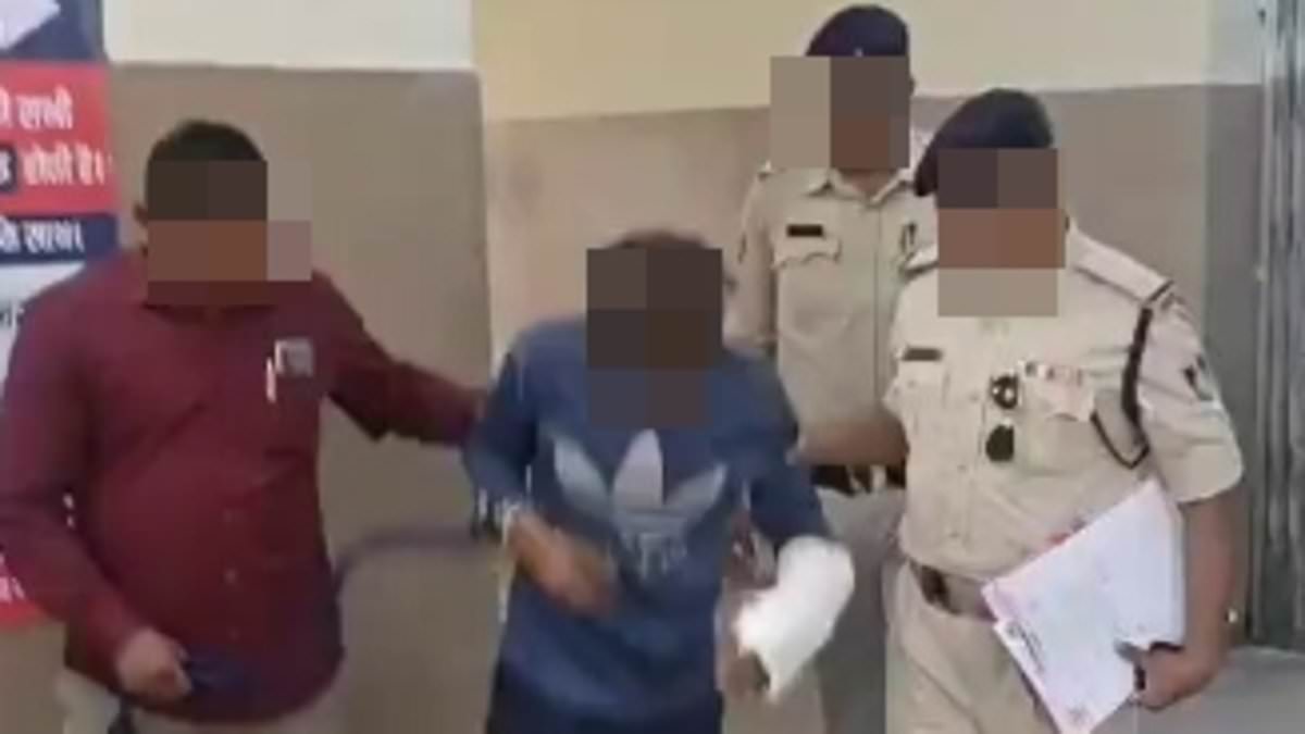 Man accused of molesting Australian women cricket players HOBBLES out of police station with a broken arm and leg