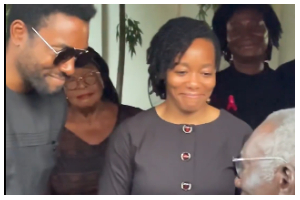 Watch as former President Kufuor consoles and brings smiles to Nana Konadu’s children