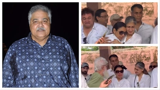Sarabhai vs Sarabhai co-stars Rupali Ganguly, Rajesh Kumar cry inconsolably during Satish Shah’s funeral