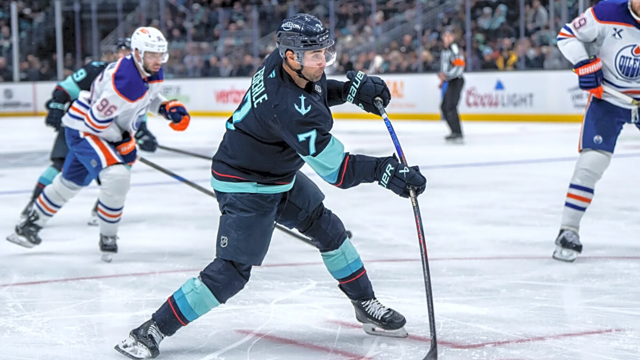 Eberle Scores Twice in Kraken’s 3-2 Victory Over Oilers