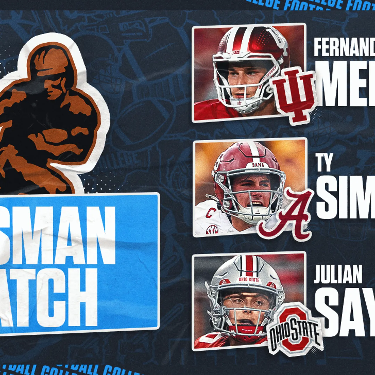 2025 Heisman Watch: Fernando Mendoza Leads; Ty Simpson and Julian Sayin Close Behind