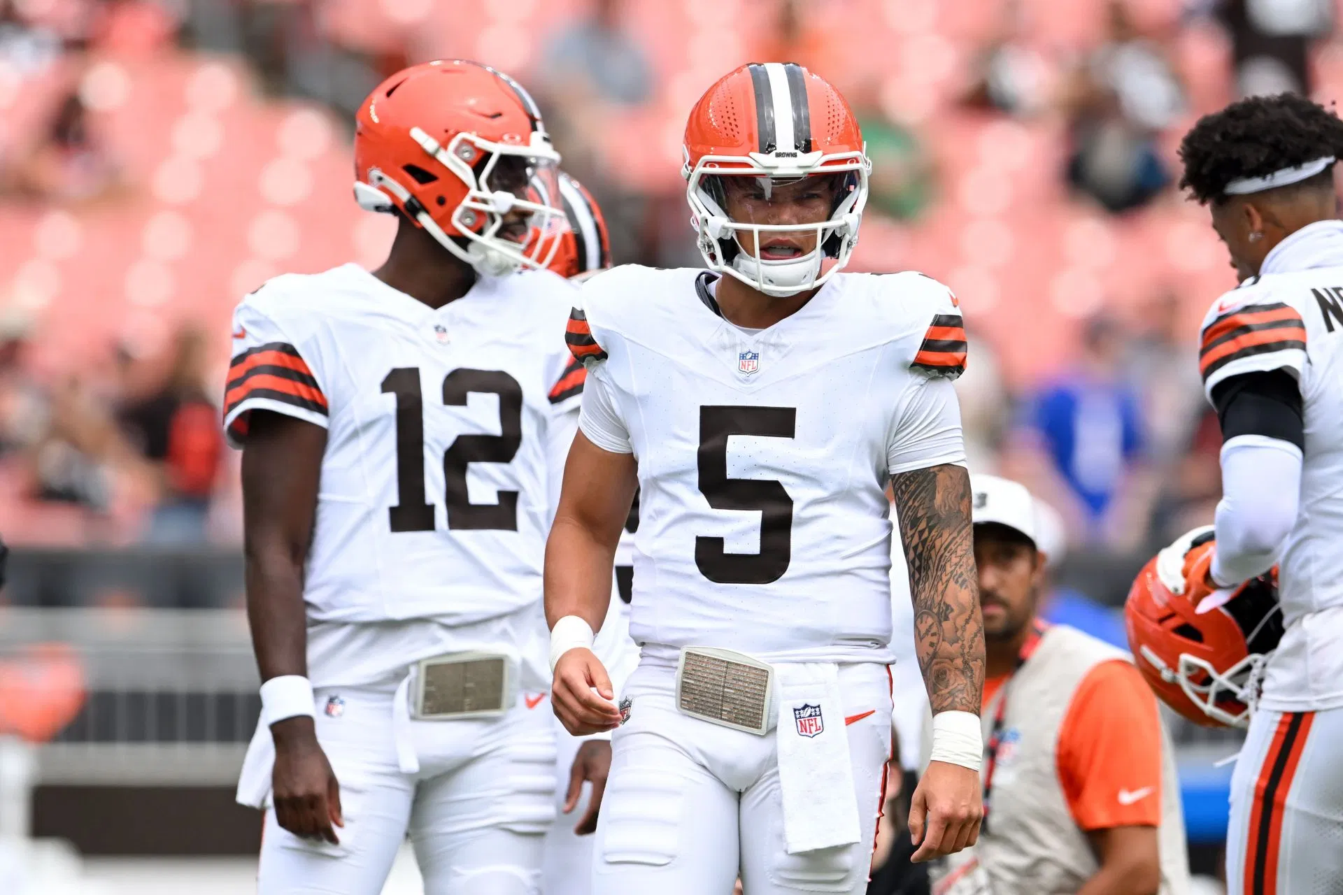 "Bring on Shedeur Sanders next game": Calls mount by fans as Dillon Gabriel throws second costly INT vs. Patriots