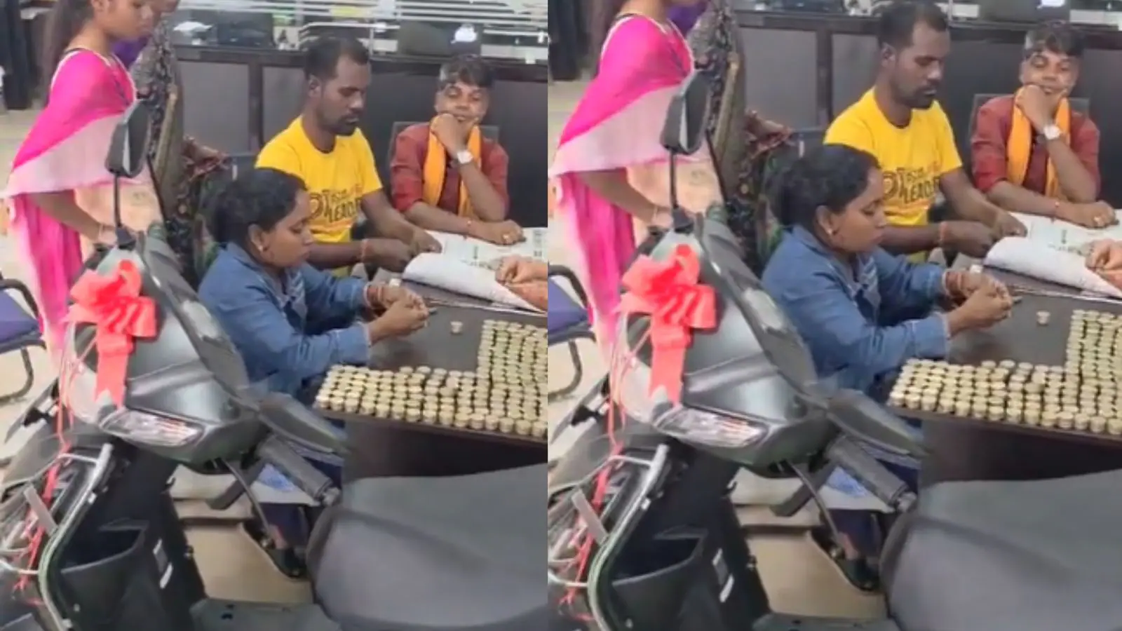 Chhattisgarh Farmer Saves Rs 10 Coins For Months To Buy Daughter Rs 1 Lakh Scooter, Showroom Staff Spends 3 Hours Counting