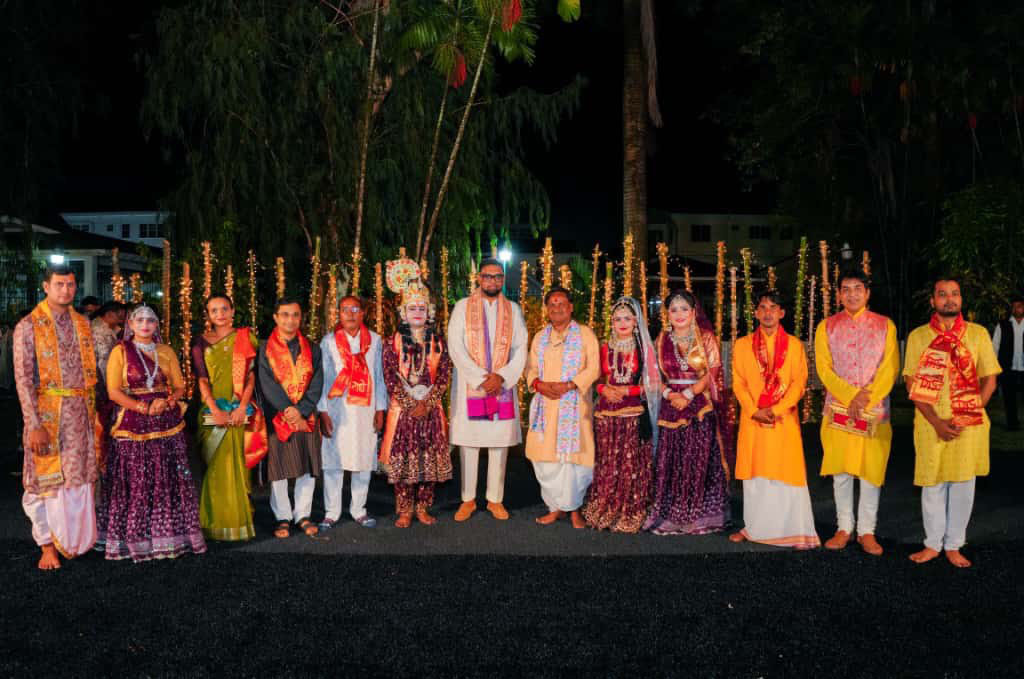 Uttar Pradesh folk dance and music troupe performed in Guyana for Diwali