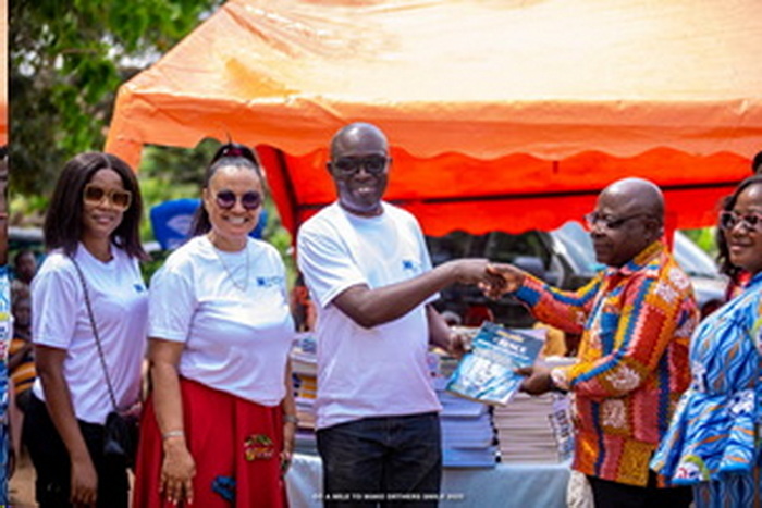 Kofi Yeboah donates books to Miaso Krobo D/A Basic School