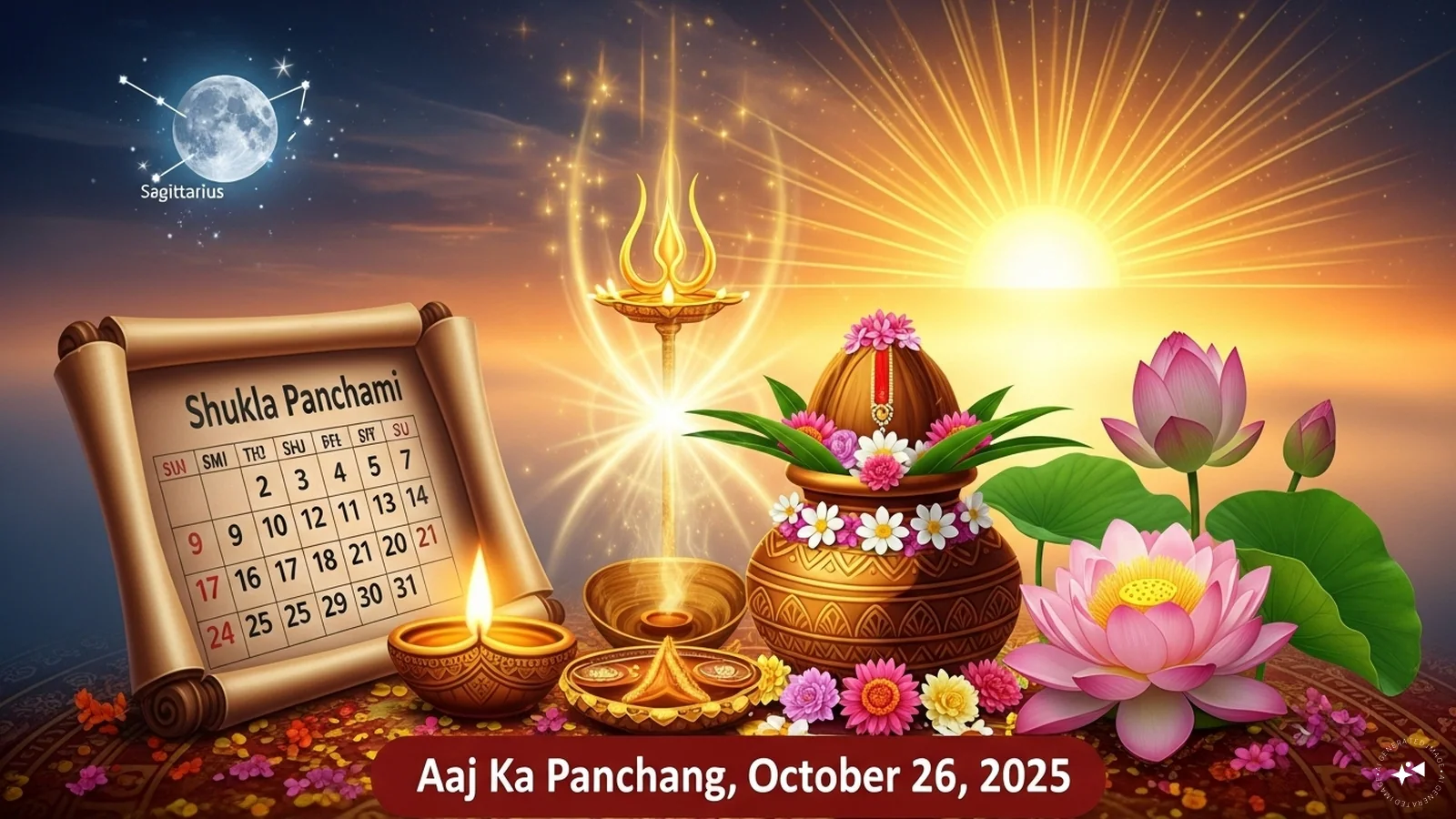 Aaj Ka Panchang, October 26, 2025: Tithi, Vrat, Shubh Muhurat & Rahu Kaal Today
