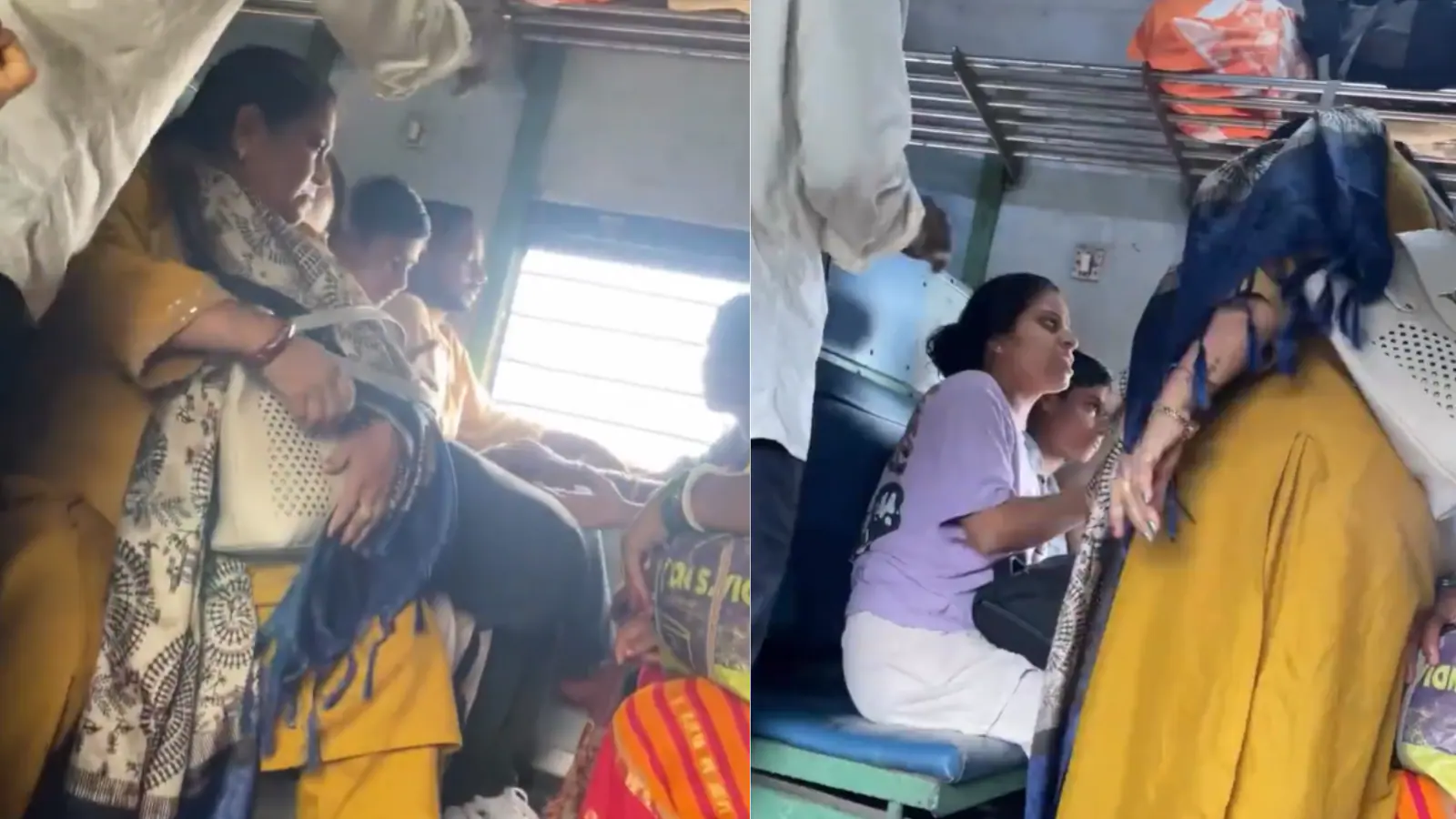 Woman Abuses, Slaps And Punches Co-passengers Inside Moving Train: ‘Dharti Par Phek Denge...’ | Video