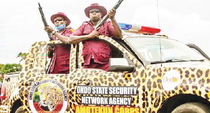 Ondo Amotekun arrests 10 suspects, suspends three officers