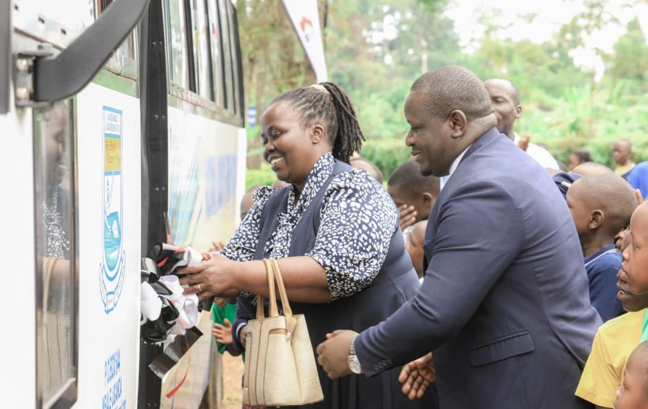Equity Bank hands over bus to Nabumali Boarding Primary School